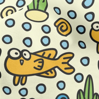 Funny Little Fish With Big Eye Micro Fleece