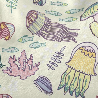 Gorgeous Fantasy Jellyfish Minky