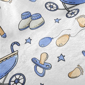 Cute Baby Boy Stroller Minky