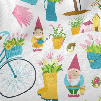 Field Style Gardening Decorati Minky