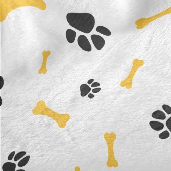 Cute Dog Paw Dog Bone Minky