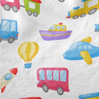Fun And Colorful Transportatio Minky