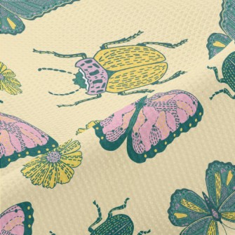 Butterfly Flower Beetle Piqué