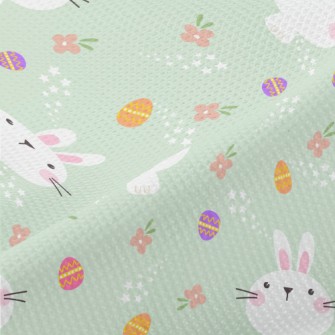 Playful White Rabbit Painted E Piqué