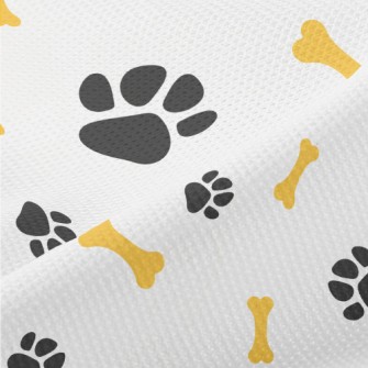 Cute Dog Paw Dog Bone Piqué