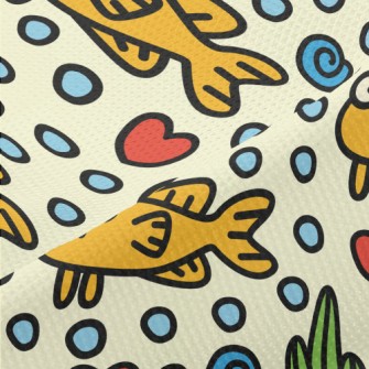 Funny Little Fish With Big Eye Piqué