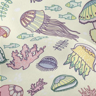 Gorgeous Fantasy Jellyfish Lightweight Performance Linen