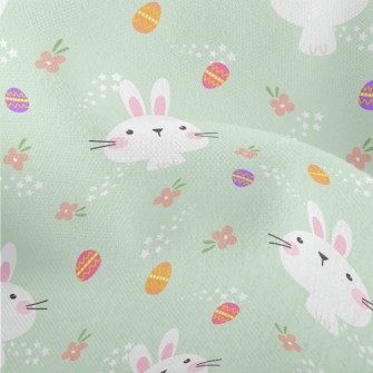 Playful White Rabbit Painted E Lightweight Performance Linen