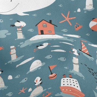White Whale And Little Seagull Lightweight Performance Linen