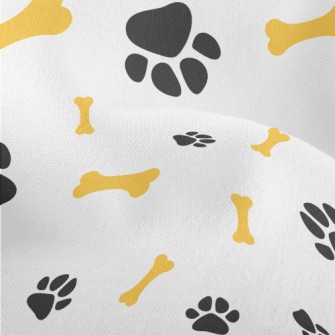 Cute Dog Paw Dog Bone Lightweight Performance Linen