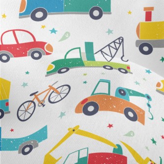 Colorful Land And Sea Transpor Lightweight Performance Linen