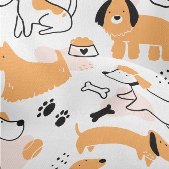 Cute And Lively Dog Lightweight Performance Linen