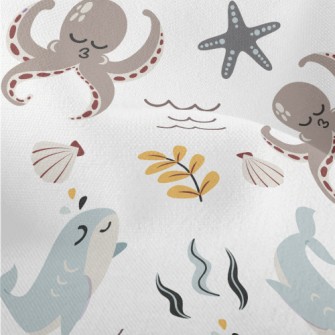Funny Pouty Octopus Lightweight Performance Linen