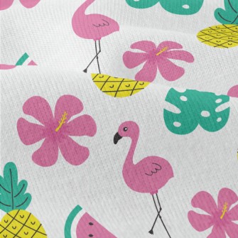 Tropical Fruits And Flamingos Modern Jersey
