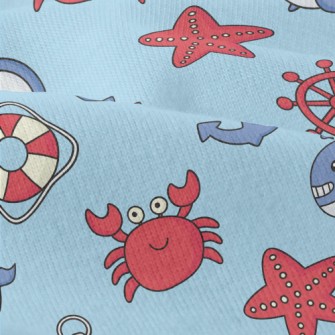 Playful Crab And Whale Modern Jersey