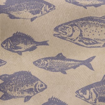 Big Deep Sea Fish Jersey Backed Fleece
