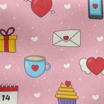 Love Valentine&#39;s Day Jersey Backed Fleece