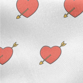 Heart-piercing Arrow Heart Jersey Backed Fleece