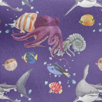 Fierce Creatures Under The Sea Jersey Backed Fleece