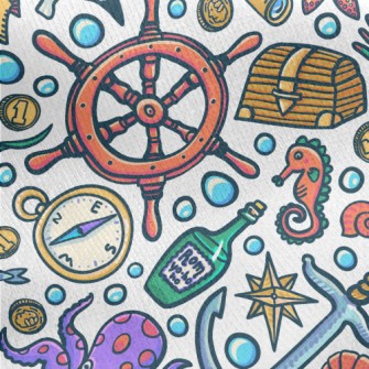 Mysterious Underwater Treasure Jersey Backed Fleece