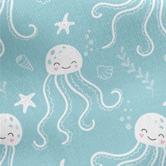 Smiling Jellyfish Jersey Backed Fleece