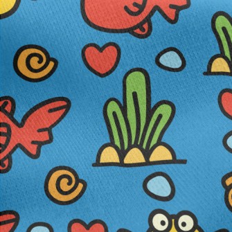 Surprised Bicolor Fish Jersey Backed Fleece