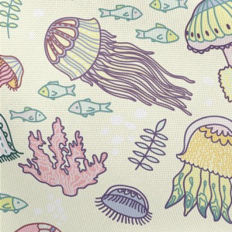Gorgeous Fantasy Jellyfish Pongee