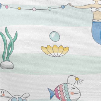 Mermaid Princess And Sea Creat Pongee