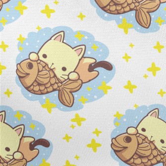 Cats Love To Eat Taiyaki Pongee
