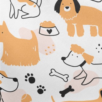 Cute And Lively Dog Pongee