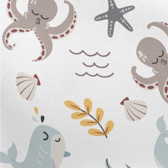Funny Pouty Octopus Pongee
