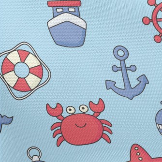 Playful Crab And Whale Pongee