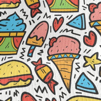 Cartoon Colorful Ice Cream Stretch Jersey