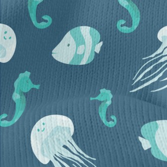 Cute Jellyfish Seahorse Fish Stretch Jersey