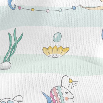 Mermaid Princess And Sea Creat Stretch Jersey