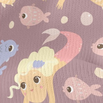 Blonde Mermaid Princess Stretch Jersey