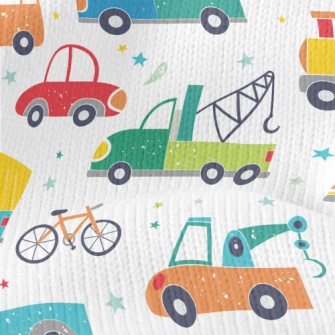 Colorful Land And Sea Transpor Stretch Jersey