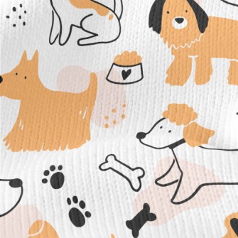 Cute And Lively Dog Stretch Jersey
