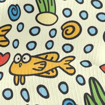 Funny Little Fish With Big Eye Stretch Jersey