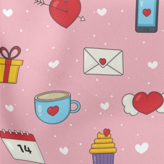 Love Valentine&#39;s Day Lightweight Cotton Poplin