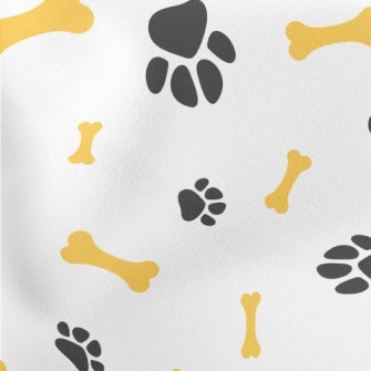 Cute Dog Paw Dog Bone Lightweight Cotton Poplin