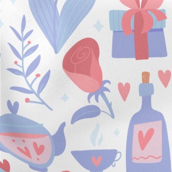 Valentine&#39;s Day Bouquet Ca Lightweight Cotton Poplin