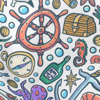 Mysterious Underwater Treasure Lightweight Cotton Poplin