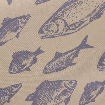 Big Deep Sea Fish Midweight Cotton Poplin
