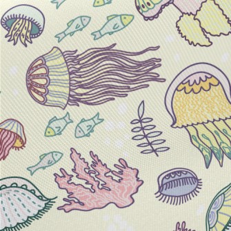 Gorgeous Fantasy Jellyfish Midweight Cotton Poplin
