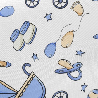 Cute Baby Boy Stroller Midweight Cotton Poplin