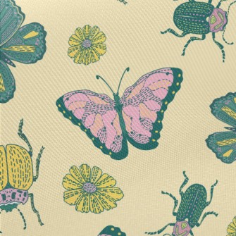 Butterfly Flower Beetle Midweight Cotton Poplin