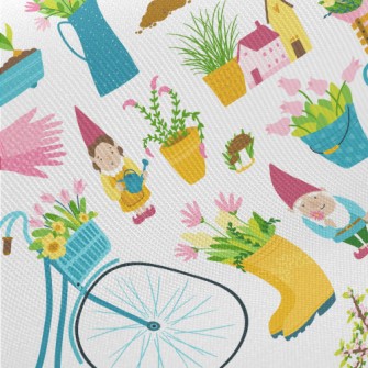Field Style Gardening Decorati Midweight Cotton Poplin