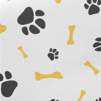 Cute Dog Paw Dog Bone Midweight Cotton Poplin