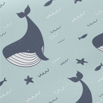 Huge Gentle Whale Midweight Cotton Poplin